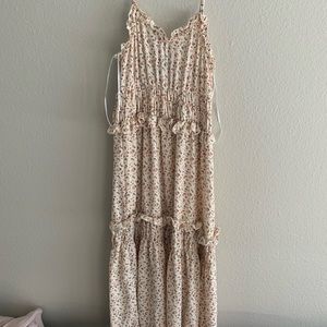 white long floral dress